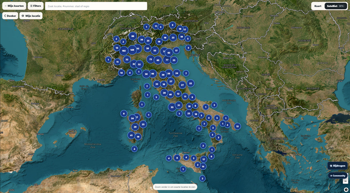 Italy Urbex Map - 1,500+ Locations